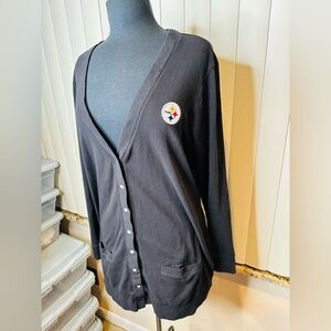 Cutter & Buck Pittsburg Steelers Womens Cardigan Sweater Size XXL